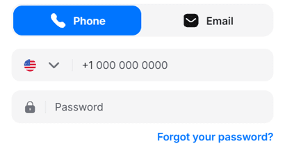 Enter the login credentials